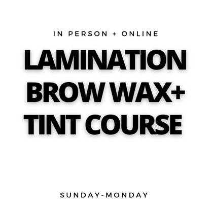 Lamination + Brow Wax + Tint Course